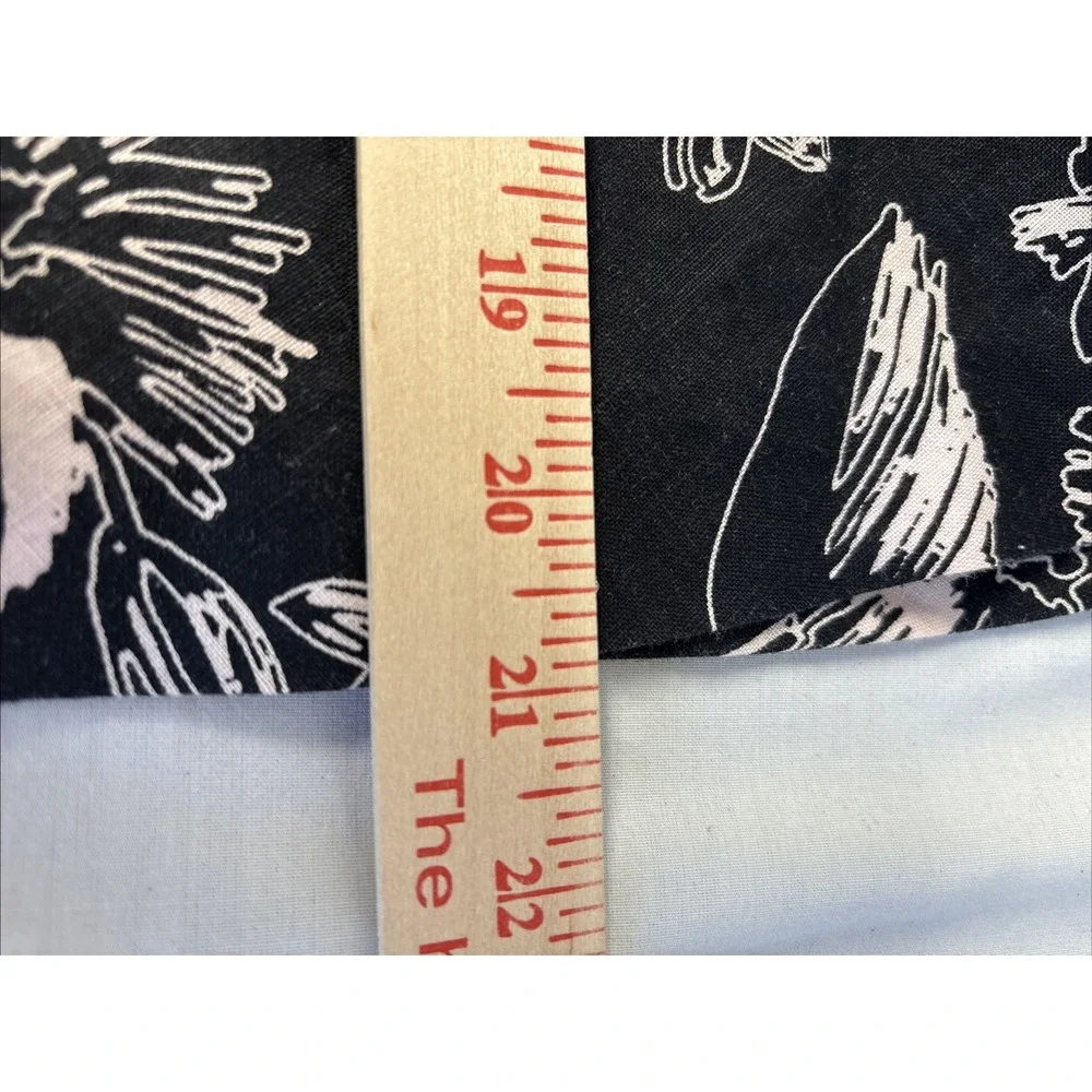 Merona Womens A Line Skirt Size 2 Black Floral Linen Canvas Lined Knee Length